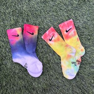 Nike Multicolor Tie-Dye Kids Crew Socks